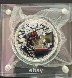 2022 New Zealand Niue Year Of The Tiger $2 Dollars. 999 Silver Coin