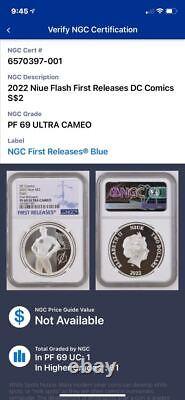 2022 Niue 1 oz Silver Coin $2 DC Classics THE FLASH NGC PF69 FR