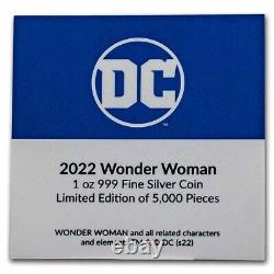 2022 Niue 1 oz Silver Coin $2 DC Heroes WONDER WOMANT Logo SKU#257767