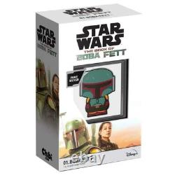 2022 Niue 1st New Zealand Star Wars Chibi Coin-Book of Boba Fett 1 Oz Silver-COA