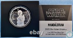 2022 Niue $2 1oz Silver The Mandalorian Bo-Katan Kryze Cameo Proof Coin