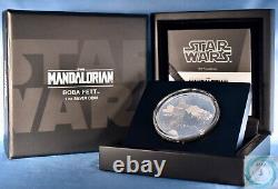 2022 Niue $2 1oz Silver The Mandalorian Boba Fett Cameo Proof Coin