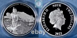 2022 Niue $2 1oz Silver The Mandalorian Boba Fett Cameo Proof Coin