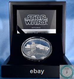 2022 Niue $2 1oz Silver The Mandalorian Boba Fett Cameo Proof Coin