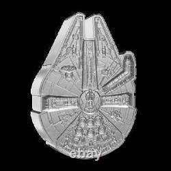 2022 Niue 3 oz Silver Star Wars Millennium Falcon Shaped Coin