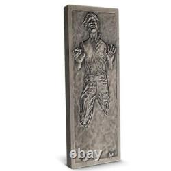 2022 Niue Han Solo in Carbonite 3oz Antique Silver Coin with Mintage of 5000