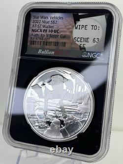 2022 Niue Star Wars AT-ST Walker $2 NGCX PF10 UC Auth Ep V Script Cut Label