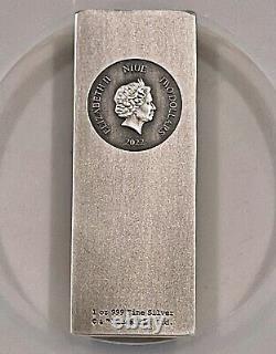2022 Niue Star Wars Han Solo in Carbonite 1 Oz Silver MS70 Antique Early Release