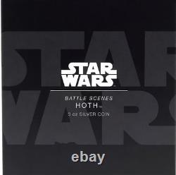 2022 Niue Star Wars Hoth 3 oz Silver Proof Low Mintage New Zealand Mint