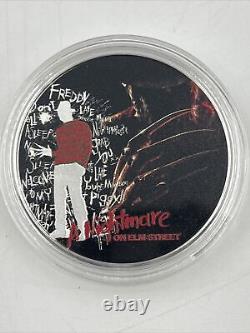 2022 Niue Two Dollars 1oz Silver Round Nightmare on Elm St New Zealand Mint Box