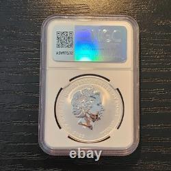 2022 TUVALU $1 1oz 60 Years of James Bond 007 Colorized NGC MS70 White Core