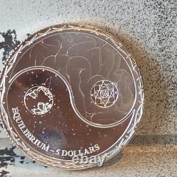 2022 Tokelau 1oz. 99 Silver Equilibrium Coin Queen Elizabeth II Cosmic Balance