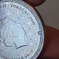 2022 Tokelau 1oz. 99 Silver Equilibrium Coin Queen Elizabeth II Cosmic Balance