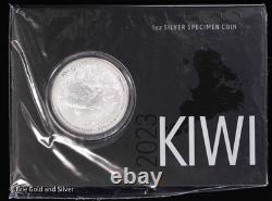 2023 $1 New Zealand Kiwi 1 oz Silver Specimen Coin in Card