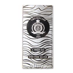 2023-1 Oz Niue Silver Mandalorian Beskar Bar Coin by the New Zealand Mint Brilli