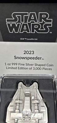2023 $2 Niue Star Wars Snowspeeder 1 oz Silver Coin in OGP