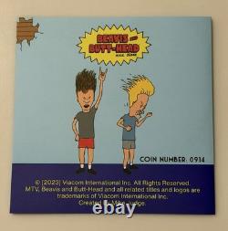 2023 Beavis And Butt-Head 30th Anniv 1oz 999 Butthead Color Silver Coin Toned