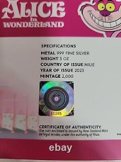 2023 Disney Cinema Masterpieces Alice in Wonderland 3 oz Silver Coin