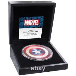 2023 Marvel Captain America's Shield 5oz Silver Coin COA #0111