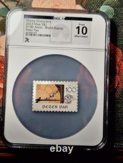2023 NIUE S$2 Silver Proof10 Ultra Çameo WORLD STAMP SILVER OZ FREE Shipping
