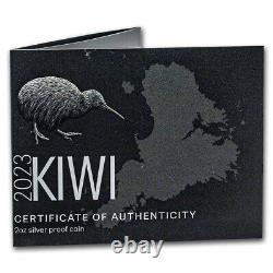 2023 New Zealand 2 oz Silver Black Proof Tokoeka Kiwi SKU#271995