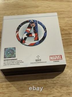 2023 New Zealand Mint Marvel Avengers 60th Captain America 1 oz Silver Coin
