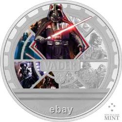 2023 New Zealand Mint Star Wars Darth Vader 3 oz Colorized Proof Silver Coin