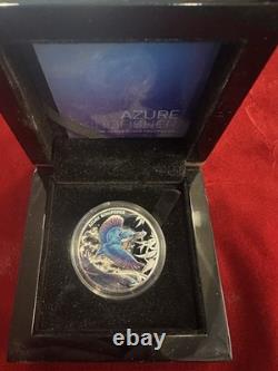 2023 Niue $1 Azure Kingfisher 1oz. 999 Silver Proof only 1000 Mintage