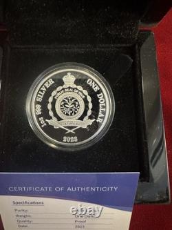 2023 Niue $1 Azure Kingfisher 1oz. 999 Silver Proof only 1000 Mintage