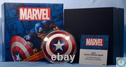 2023 Niue $10 5oz Proof Silver Captain America Shield Coin-Perfect Coin and OGP