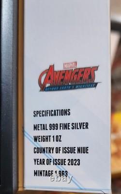2023 Niue 1oz. Silver Marvel Avengers Beyond Earths Mightiest Hulk Coin OGP