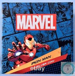 2023 Niue $2 1oz Silver Marvel Iron Man Proof Coin