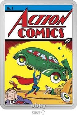 2023 Niue Action Comics #1 Superman COMIX 2 oz 999 Silver Proof Coin