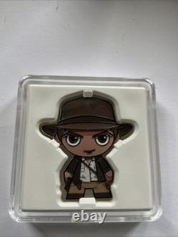2023 Niue INDIANA JONES 1 Oz Chibi Coin. 999 Fine Silver #01072 Mintage 1,800