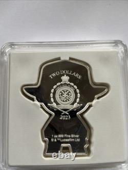 2023 Niue INDIANA JONES 1 Oz Chibi Coin. 999 Fine Silver #01072 Mintage 1,800