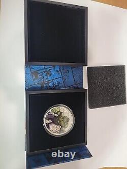 2023 Niue Marvel The Incredible Hulk 1 oz Silver Colorized Proof Coin COA #00003