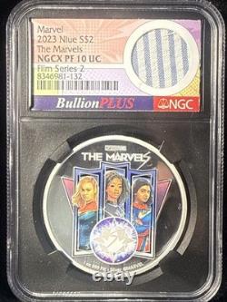2023 Stan Lee Captain Marvel Nlue S $2 NGC PF 10 UC Film 1oz Silver Rare