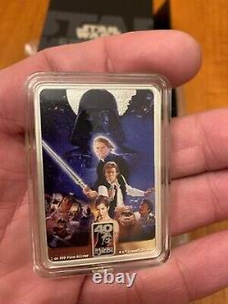 2023 Star Wars 40th aniv. Return of the Jedi 1 oz Movie Poster Silver Coin