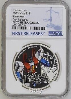 2023 Transformers Starscream 1 Oz. Silver Coin Ngc Pf70 First Releases