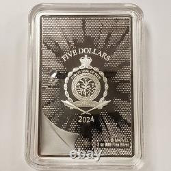 2024 $5 Niue 2 oz. 999 Silver Incredible Hulk Marvel New Zealand OMP Q5426