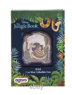 2024 Agoro by New Zealand Mint Disney Jungle Book Kaa 1 oz Colorized Silver Coin