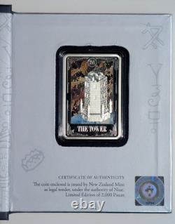 2024 New Zealand Mint 1oz Silver Tarot Card XVI The Tower 764/2000