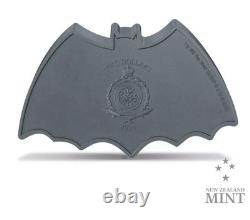 2024 New Zealand Mint DC 1966 Batman Logo Shaped 1 oz Antique Silver Coin