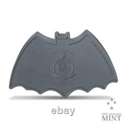 2024 New Zealand Mint DC 1966 Batman Logo Shaped 1 oz Antique Silver Coin