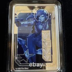 2024 New Zealand Mint G. I. Joe Scarlett Hasbro Colorized Silver Bar. 999 1 Oz