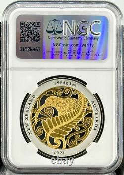 2024 New Zealand Year of the Dragon 1 oz. 999 Silver Medal NGC PF 70 UCAM