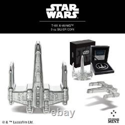 2024 Niue 3 oz Silver $10 Star Wars T-65 X-wing Shaped Coin