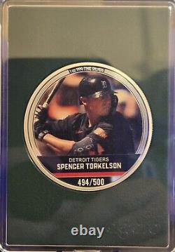 2024 Niue Agoro 1oz $2 Mlb Trading Coin Tigers Spencer Torkelson Emerald #494