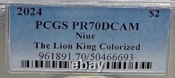 2024 Niue S$2 Disney's The Lion King Colorized PCGS PR70DCAM 1 of 10
