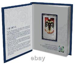 2024 Niue Tarot Card DEVIL Colorized 1 oz. 999 Silver Coin Bar Available 4/1/2